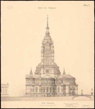 Berliner Dom Schinkelwettbewerb 1884: Seitenansicht