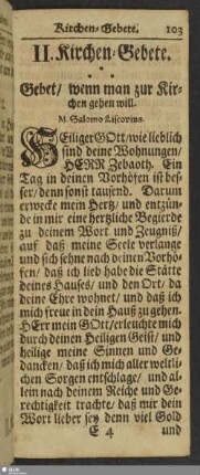 II. Kirchen-Gebete