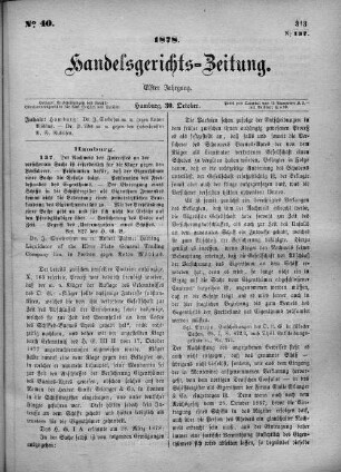 No. 40. 30. Oktober 1878
