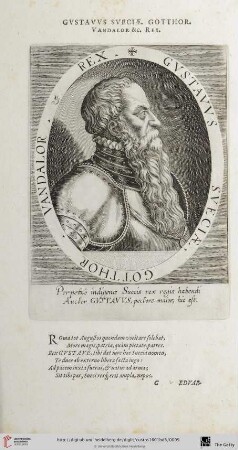 [Gvstavvs Sveciae. Gotthor. Vandalor &c. Rex. - Cvcheinollibeag magni Sophi Persarvm Regis Legationis Socivs, &c.]