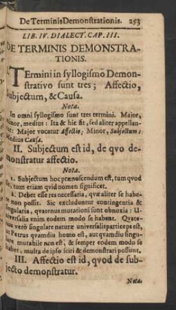 Cap. III. De Terminis Demonstrationis.