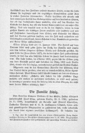 Die Familie Hitzig