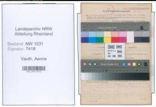 Entnazifizierung Aenne Vauth , geb. 05.05.1909 ()