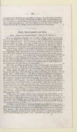 Ueber Beredsamkeit und Rede