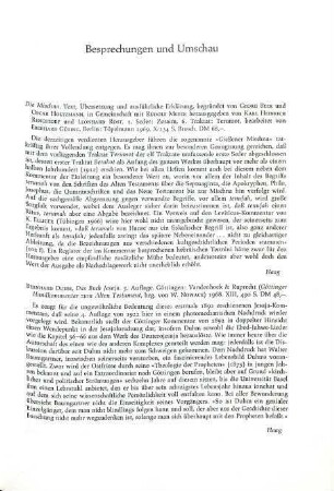 269 [Rezension] Duhm, Bernhard, Das Buch Jesaia