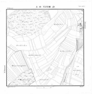 Kartenblatt SO XXXVIII 42 Stand 1821