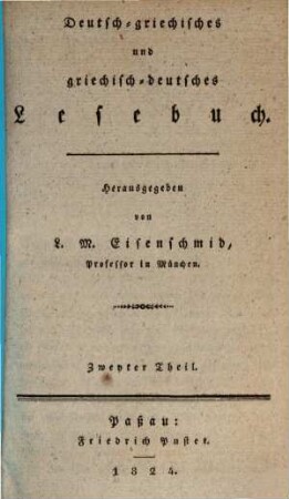 Deutsch-griechisches und griechisch-deutsches Lesebuch, 2