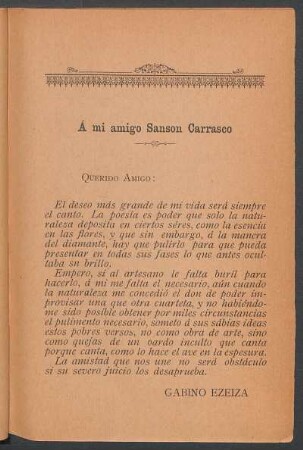 [Dedicatoria] - Á mi amigo Sanson Carrasco