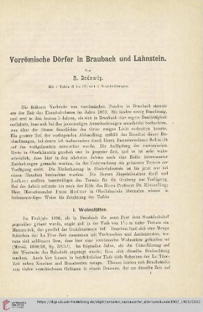 I. Wohnstätten
