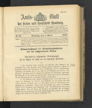 No.78, Dienstag, den 1. April 1919