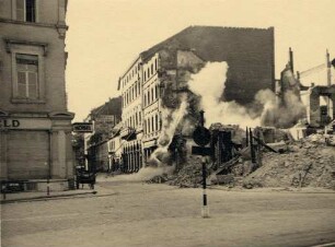 Zerstörungen Zweiter Weltkrieg. Rondellplatz/Erbprinzenstraße