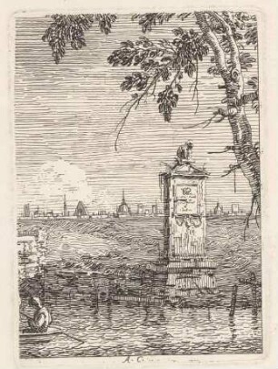 Das kleine Denkmal, aus der Folge "Vedute altre prese da i luoghi altre ideate da Antonio Canal"