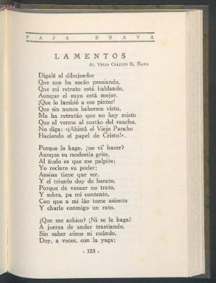 Lamentos : Al viejo Calixto El Ñato