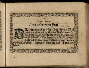 Das X. Capittel. Vom gesottenen Hun / Die Vorlegung