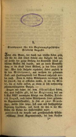 Die Regierung Friedrich Augusts, Königs von Sachsen : nach den Quellen dargestellt, 1. Den Zeitraum von 1763 - 1806 enthaltend : mit Beilagen