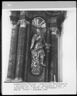 Seitenaltar: Figur des Heiligen Zacharias (?)