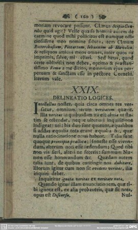XXIX. Delineatio Logices
