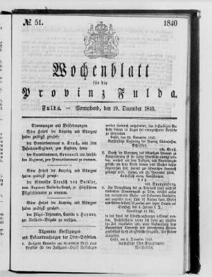 Nr. 51, Ausgabe vom 19. Dezember 1840