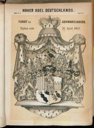 Taf. 53. Fürst zu Schwarzenberg. Diplom vom 21. April, 1817.