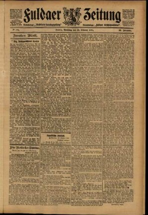 Zweite Ausgabe vom Samstag, den 21. Oktober 1905.