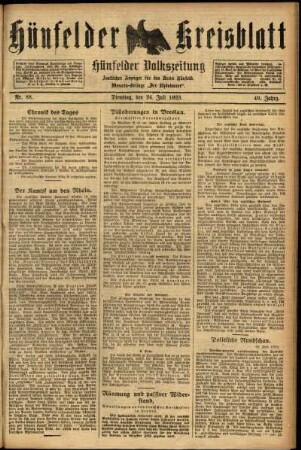 Ausgabe vom Dienstag, den 24. Juli 1923.