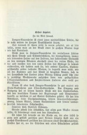 Erstes Kapitel. In die Welt hinaus