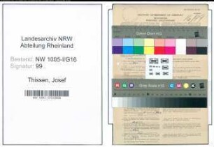 Entnazifizierung Josef Thissen , geb. 26.02.1901 (Postschaffner)