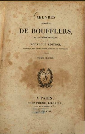 Oeuvres complêtes de Boufflers. 2