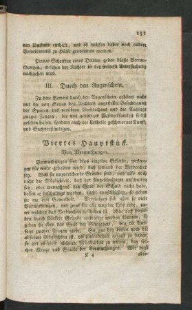 Viertes Hauptstück. Von Vermuthungen