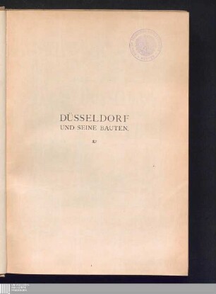 Düsseldorf und seine Bauten