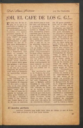 ¡Oh, el cafe de los G. G.! ... : Del alma porteña