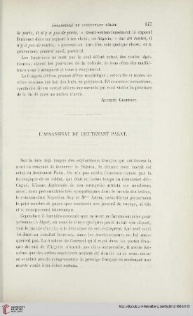 L'assassinat du lieutenant Palat