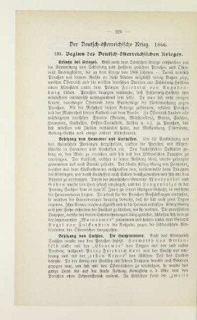 Der Deutsch-österreichische Krieg. 1866