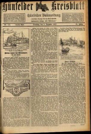 Zweite Ausgabe vom Samstag, den 03. Dezember 1927.