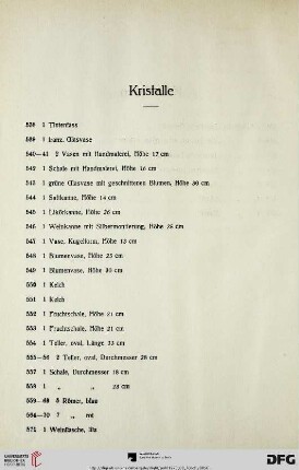 Kristalle (Nr. 538-586)