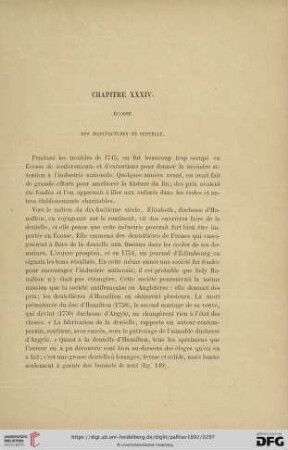 Chapitre XXXIV.: Ecosse. Des manufactures de dentelle