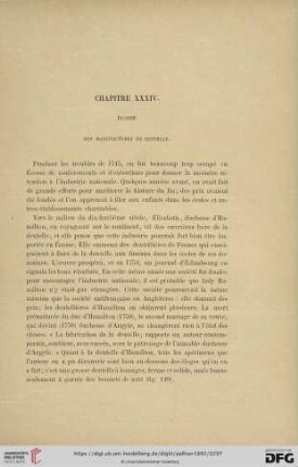 Chapitre XXXIV.: Ecosse. Des manufactures de dentelle