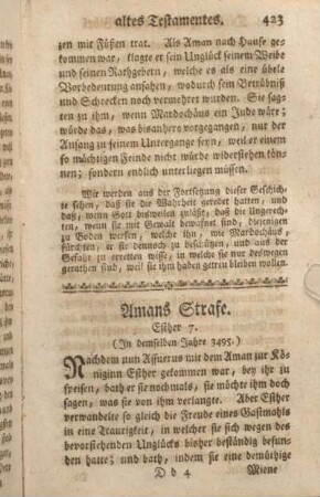 Amans Strafe. Esther 7.