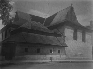 Evangelische Holzkirche : Außenansicht der evangelischen Holzkirche (Artikularkirche) in Kezmarok.