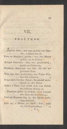 VII. Phaëton