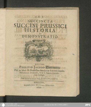 Succincta succini Prussici historia et demonstratio