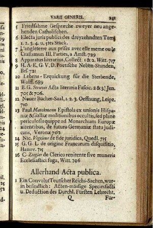 Allerhand Acta publica.
