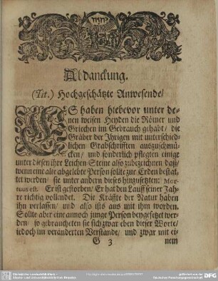 Abdankung : Abdanckung