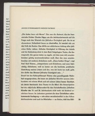 Jakob Steinhardts neues Pathos