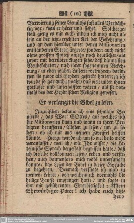 Er verlanget die Bibel zu lesen