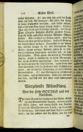 Vierzehende Abhandlung. Von der Liebe Gottes und des Nächstens