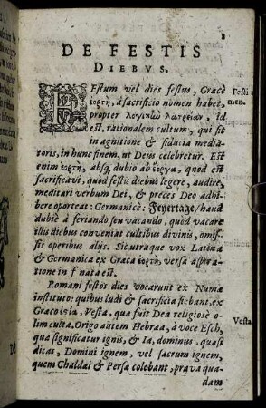 De Festis Diebus: [Ianuarius]