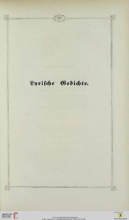 Lyrische Gedichte
