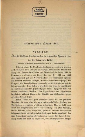 Sitzungsberichte. 36. 1861