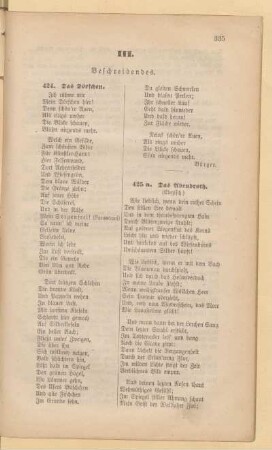 III. Beschreibendes